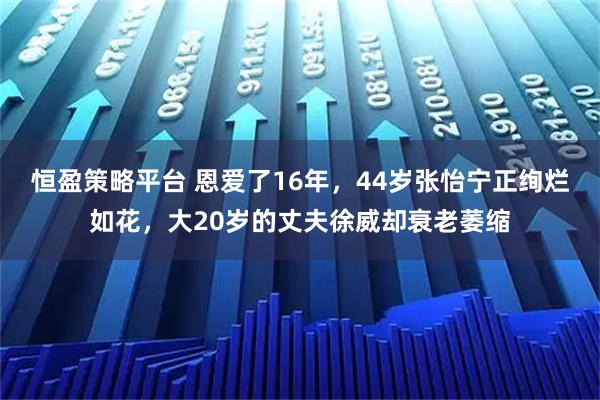恒盈策略平台 恩爱了16年，44岁张怡宁正绚烂如花，大20岁的丈夫徐威却衰老萎缩
